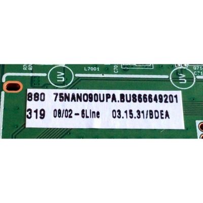 MAIN PARA TV LG NANOCELL 4K UHD SMART TV / NUMERO DE PARTE EBT66649201 / EAX69462005 / 66649201 / EAX69462005(1.0) / PANEL NC750DQB-ABKH1 / DISPLAY HV750QUB-E7D / MODELO 75NANO90UPA / 75NANO90UPA.BUSFLKR / 75NAN090UPA - Imagen 2